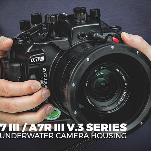 NEW! Upgraded version of Sony A7 III / A7R III V.3 Series 40M/130FT Underwater camera housing