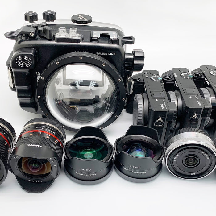 SeaFrogs A6xxx series Salted Line Underwater Housing with small 4 inch dome port.