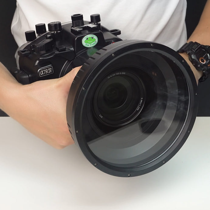 Sea Frogs Sony A7R IV 40M/130FT Underwater camera housing with 6" Flat Long Port for Sony FE 24-105mm f4 G OSS