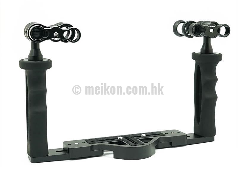 Aluminium Tray for underwater camera housing with 2x 1" ball сlamp