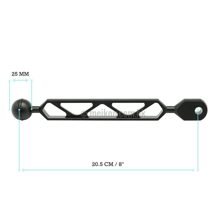 2 x 8"/20.5cm Aluminium one inch ball & YS head arm