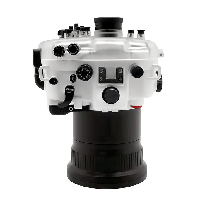 Sony A7 III V.3 Series 40M/130FT Underwater camera housing (Including Flat Long port) Focus gear for FE 90mm / Sigma 35mm included. White