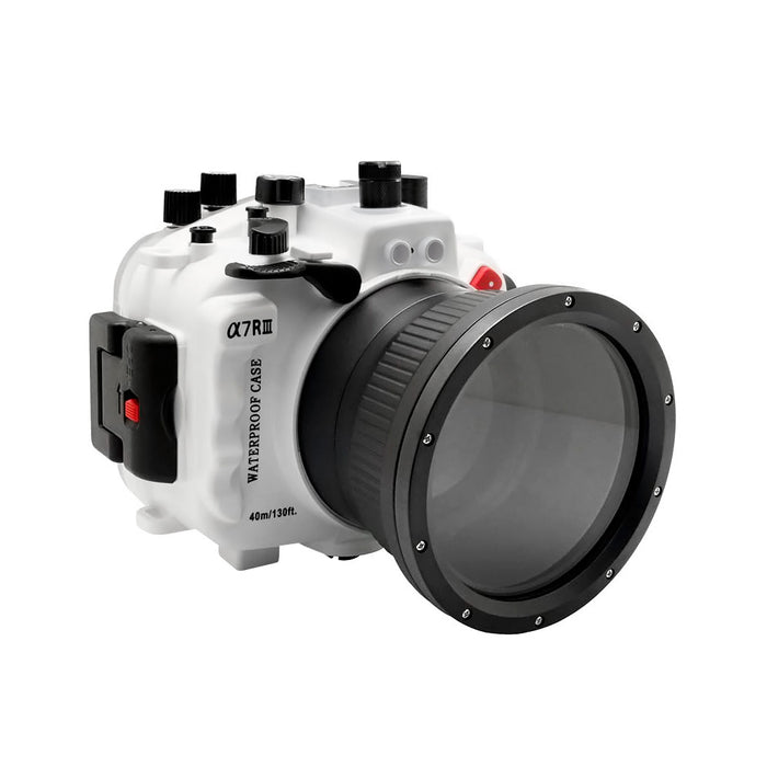 Sony A7R III V.3 Series FE12-24mm f4g UW camera housing kit with 6" Dome port (Including standard port) Zoom rings for FE12-24 F4 and FE16-35 F4 ZA OSS included. White - Surf