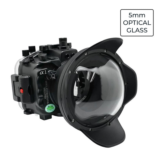 Sony A1 FE 12-24mm f4g UW camera housing kit with 6" Optical Glass Dome port (Including standard port) Zoom rings for FE 12-24mm F4 and FE 16-35mm F4 ZA OSS included