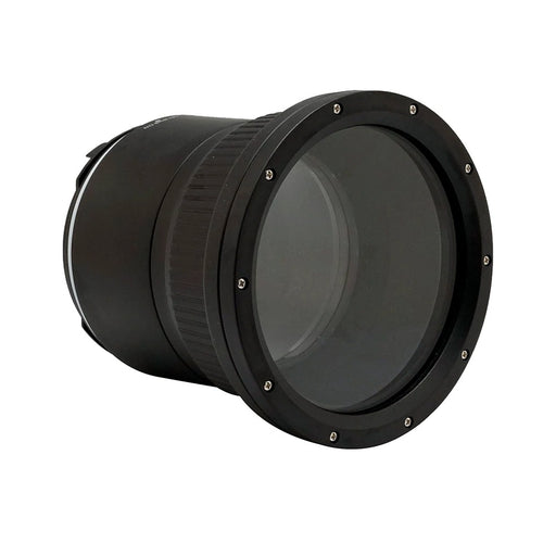 SeaFrogs Optical Glass Flat Long port for Sigma 35 Art and Sony FE90 Macro lens 40M/130FT (Focus gear included) 