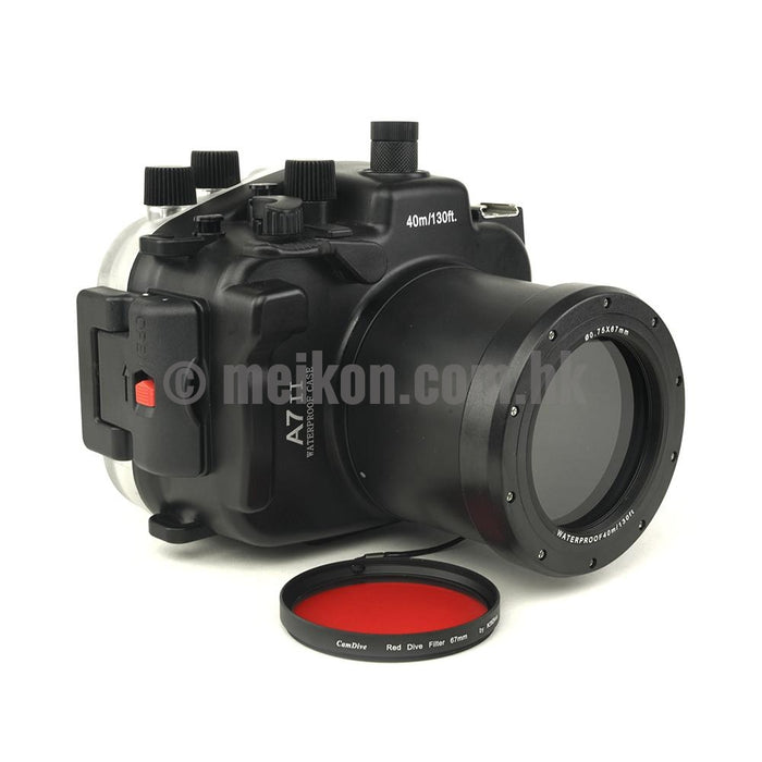Sony A7 II 40m/130ft Meikon Underwater Camera Housing with 67mm threaded port