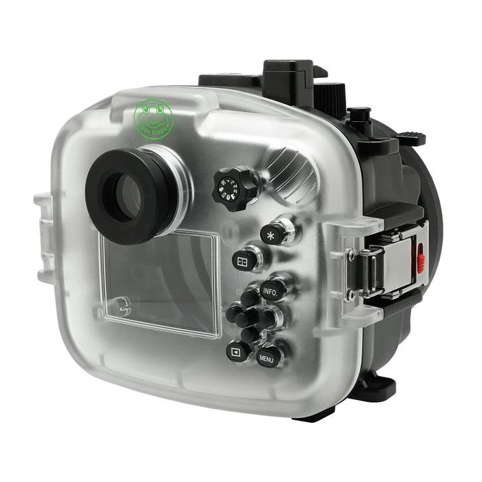 Canon EOS M50 / M50 II / EOS Kiss M 40m/130ft SeaFrogs Underwater Camera Housing with 15-45mm/11-22mm flat port