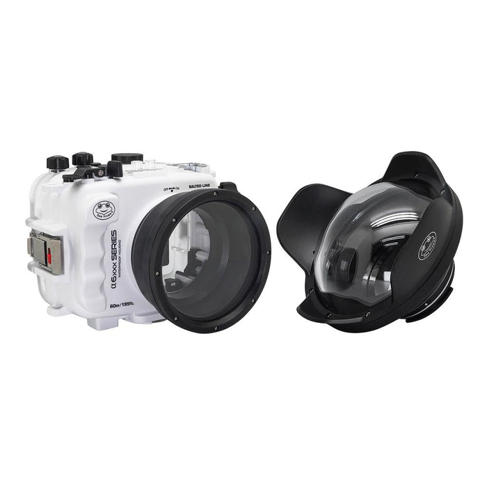 SeaFrogs UW housing for Sony A6xxx series Salted Line with 6" Optical Glass Dry dome port (White) / GEN 3
