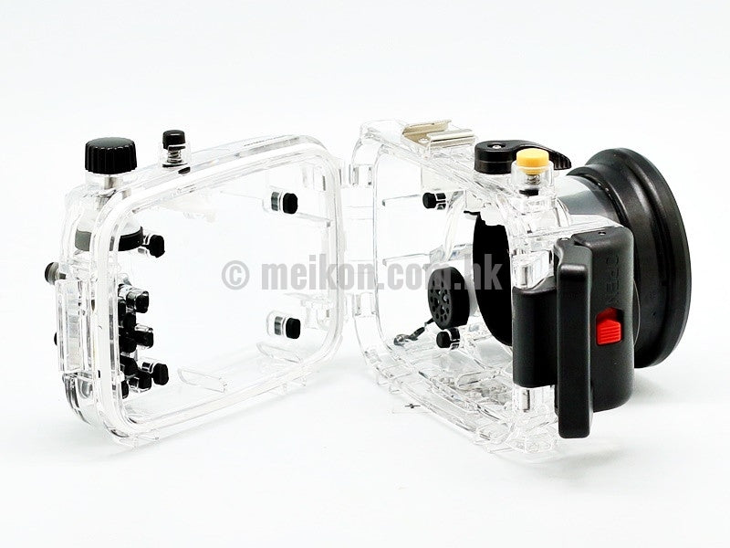 Sony DSC RX100 II Underwater camera housing case open view
