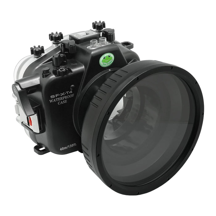 Fujifilm X-T4 40M/130FT Underwater camera housing with glass 6" Flat Port. XF 18-55mm